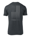 Back of KUIU Vertical Flag Logo T-Shirt in Charcoal Grey