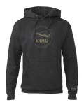 Front of KUIU Super Cub Logo Hoodie in Charcoal Grey