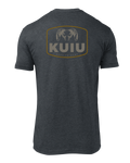 Back of KUIU Here to Hunt Patch T-Shirt in Charcoal Grey