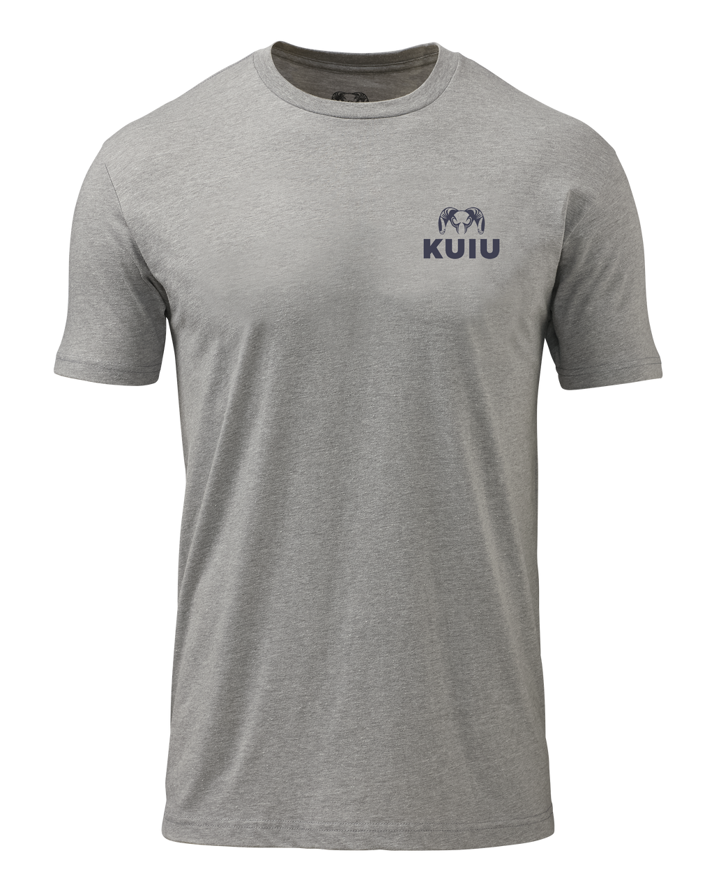 Front of KUIU Here to Hunt Patch T-Shirt in Heather Grey