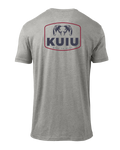 Back of KUIU Here to Hunt Patch T-Shirt in Heather Grey