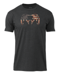 Front of KUIU Solid Patriotic Ram T-Shirt in Charcoal Grey
