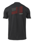 Back of KUIU Retro Flag Fade T-Shirt in Black