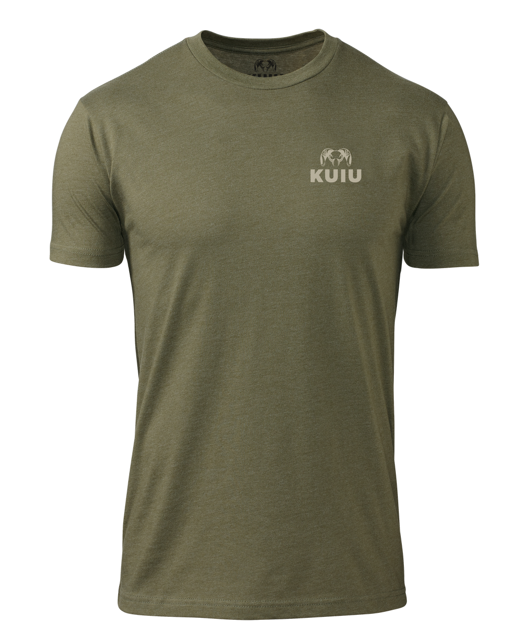 Front of KUIU Retro Flag Fade T-Shirt in Military Green