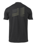 Back of KUIU Solid Flag Fade T-Shirt in Black