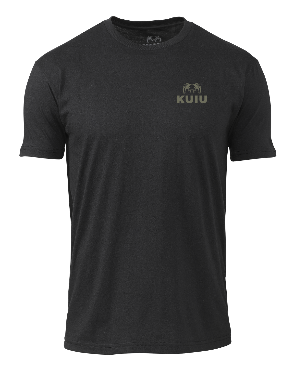 Front of KUIU Solid Flag Fade T-Shirt in Black
