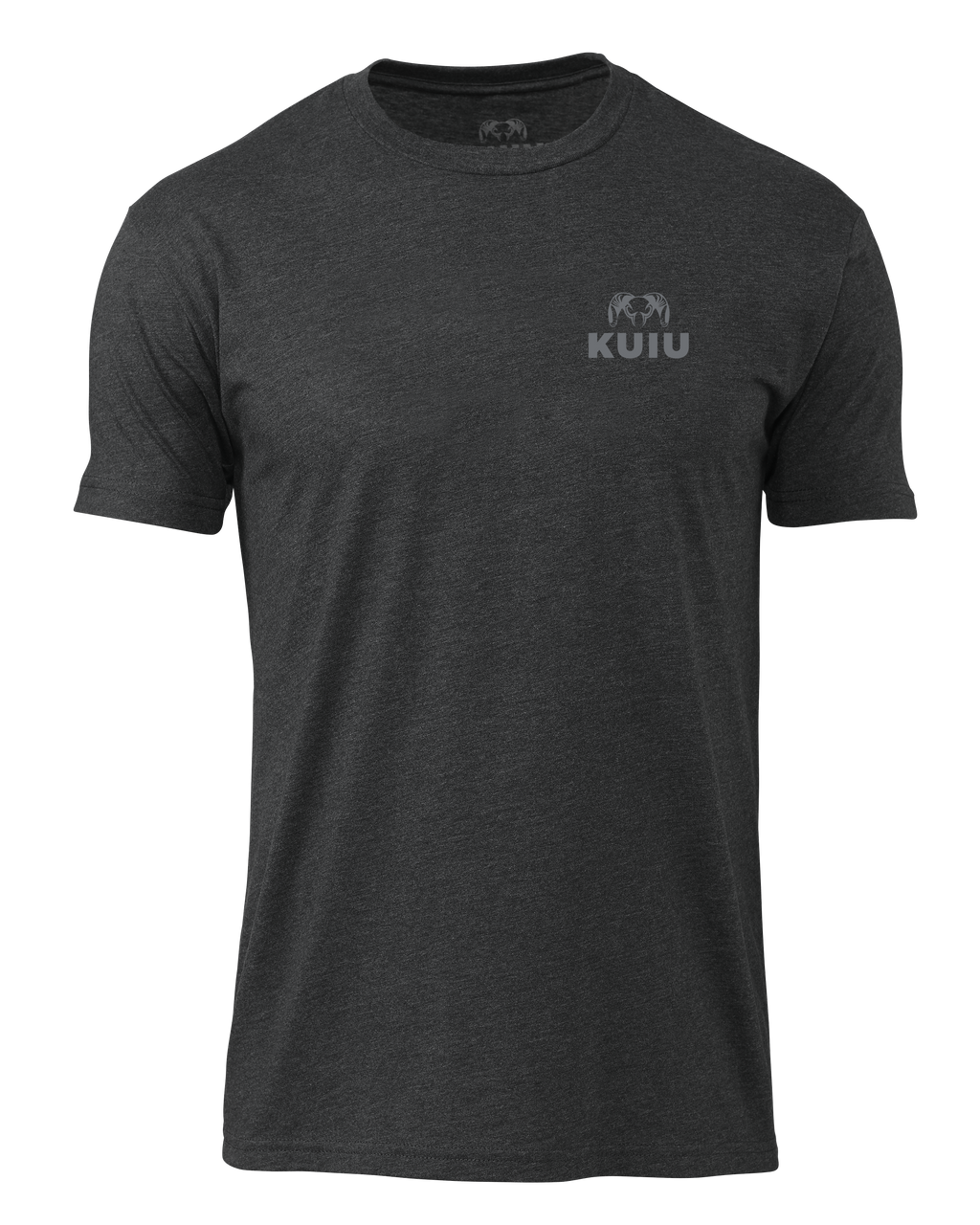 Front of KUIU Solid Flag Fade T-Shirt in Charcoal Grey