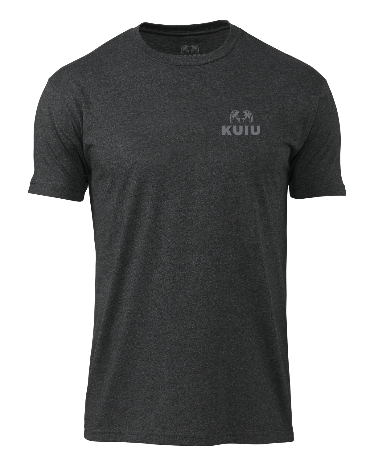 Front of KUIU Solid Flag Fade T-Shirt in Charcoal Grey
