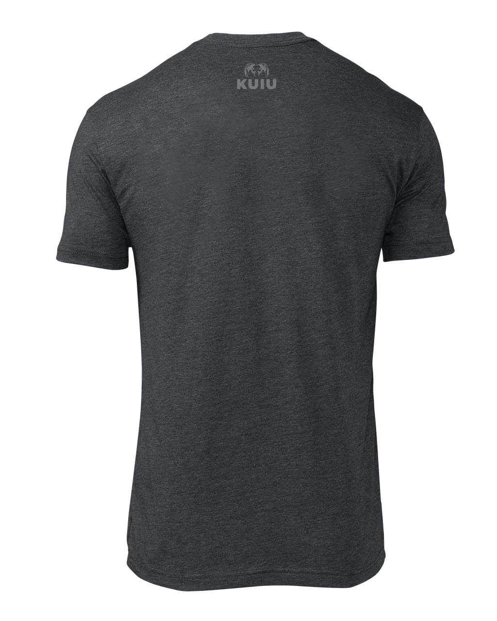 Back of KUIU Topo Mountain T-Shirt in Charcoal Grey