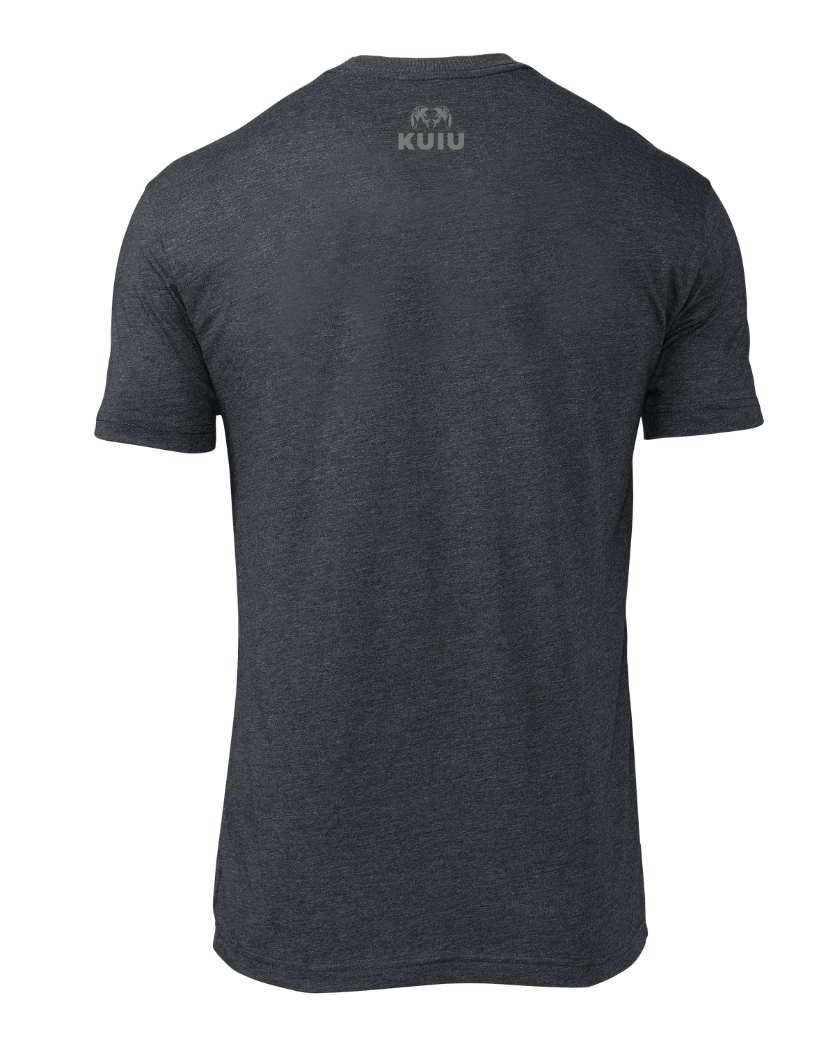 Back of KUIU Topo Mountain T-Shirt in Charcoal Grey