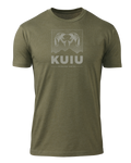 Front of KUIU Topo Mountain T-Shirt in Military Green