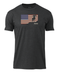 Front of KUIU Ram Flag T-Shirt in Charcoal Grey