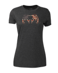 Front of Women's Solid Patriotic Ram T-Shirt in Charcoal Grey
