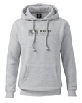 Front of KUIU Topo Block Hoodie in Heather Grey