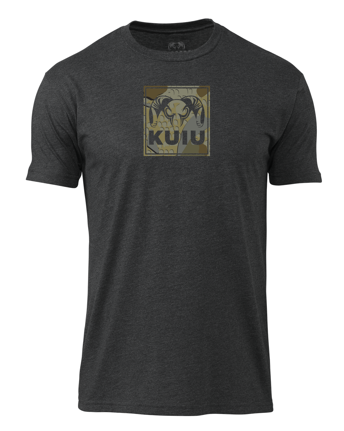 Front of KUIU Valo Box T-Shirt in Charcoal Grey
