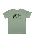 Front of Toddler Verde Big Ram T-Shirt in Thyme Green