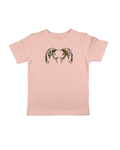 Front of Toddler Valo Big Ram T-Shirt in Ballet Pink