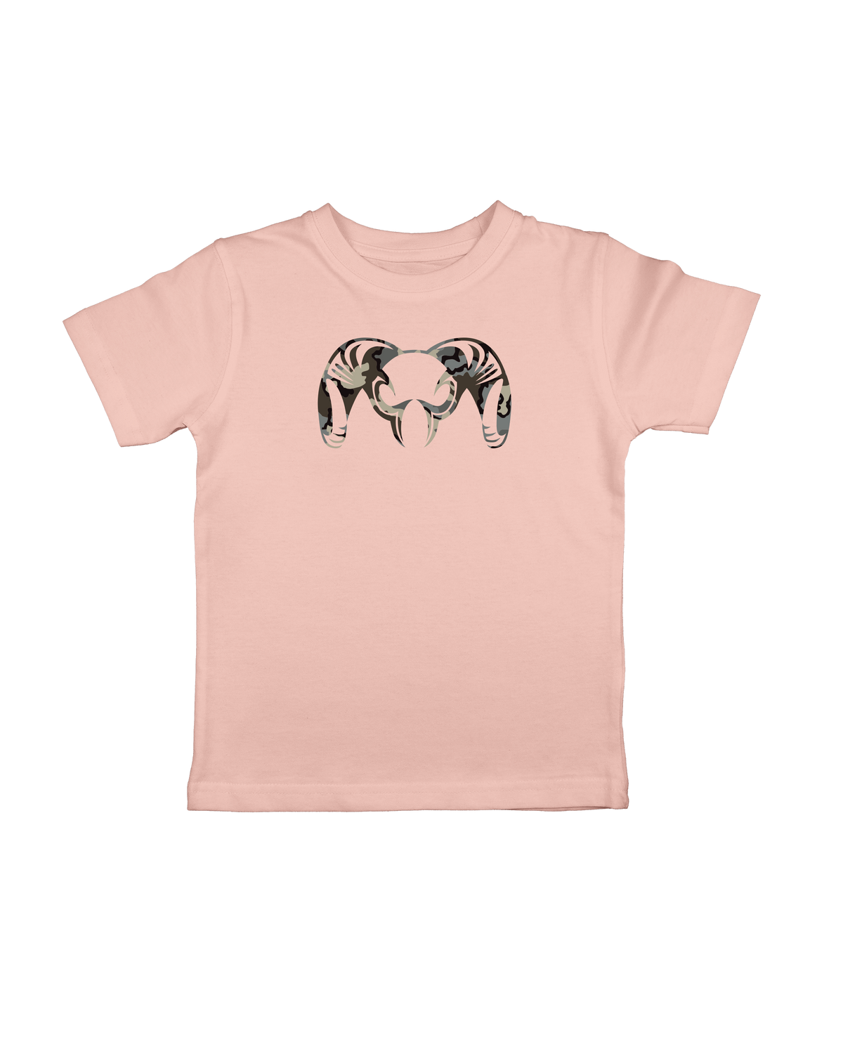 Front of Toddler Vias Big Ram T-Shirt in Ballet Pink