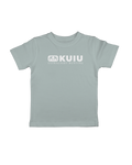 Front of Toddler Block Logo T-Shirt in Tide Sage Green