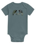 Front of KUIU Verde Ram Baby One-Piece in Harbor Blue