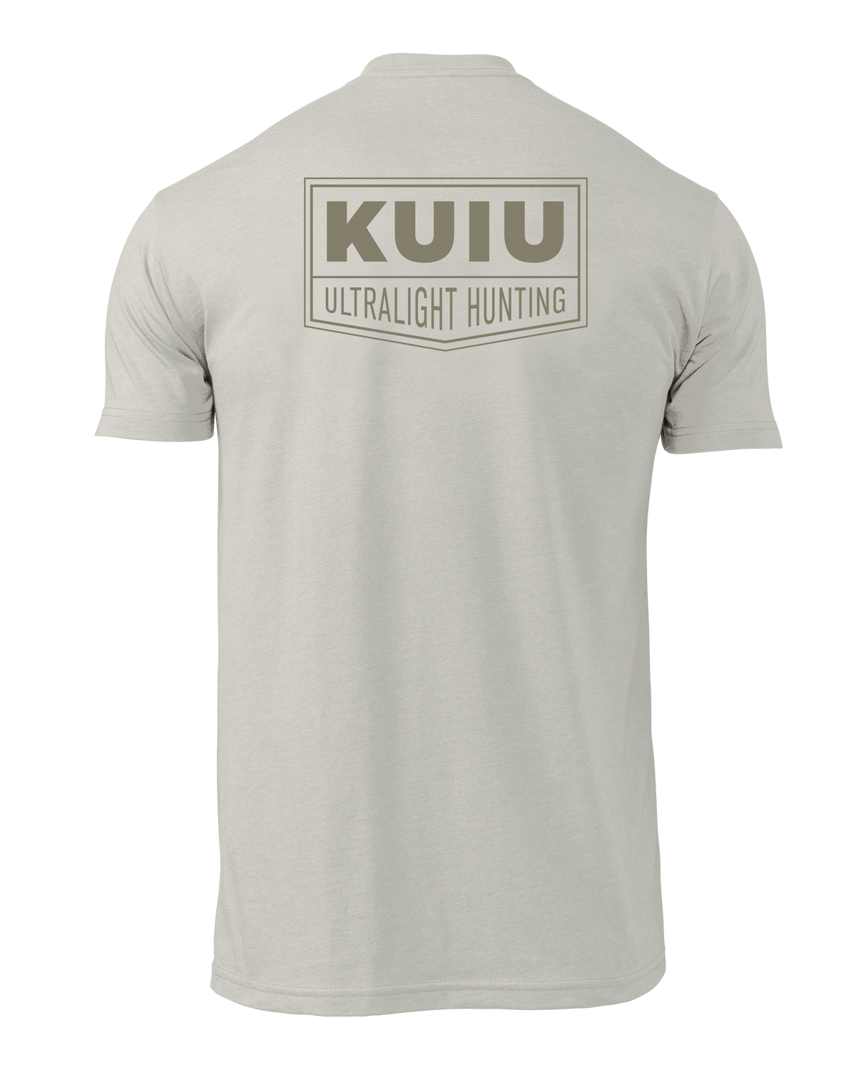 Back of KUIU Sign T-Shirt in Silk Khaki