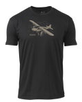 Front of Flight T-Shirt in Black