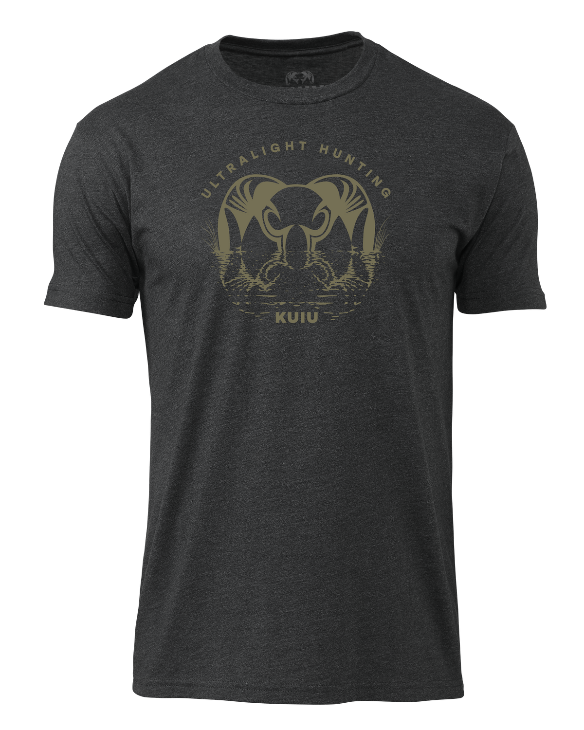 Front of KUIU Waterway T-Shirt in Charcoal Grey