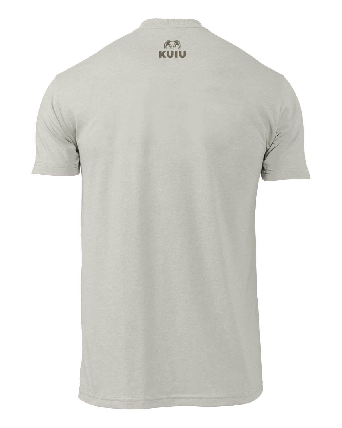 Back of KUIU Ram T-Shirt in Silk Khaki