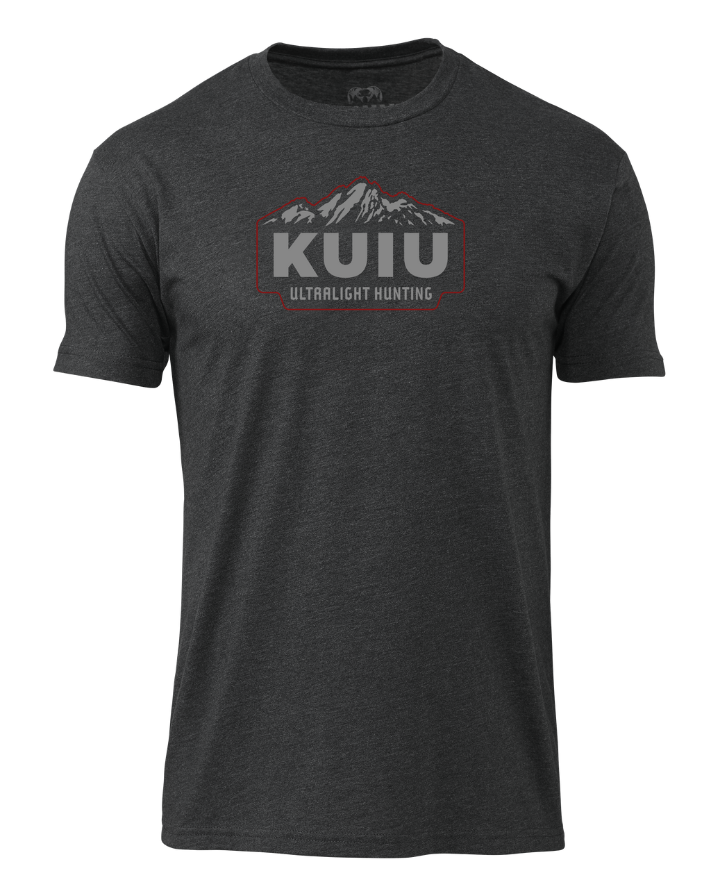 Front of KUIU Mountain T-Shirt in Charcoal Grey