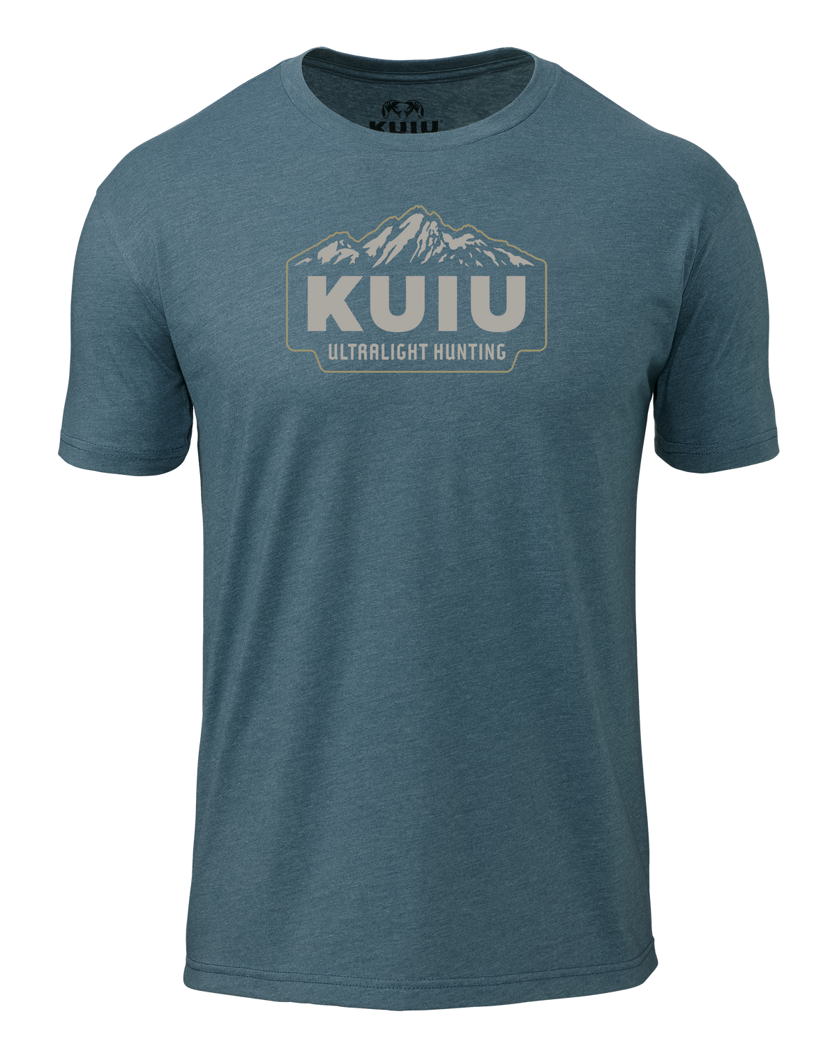 Front of KUIU Mountain T-Shirt in Indigo Blue