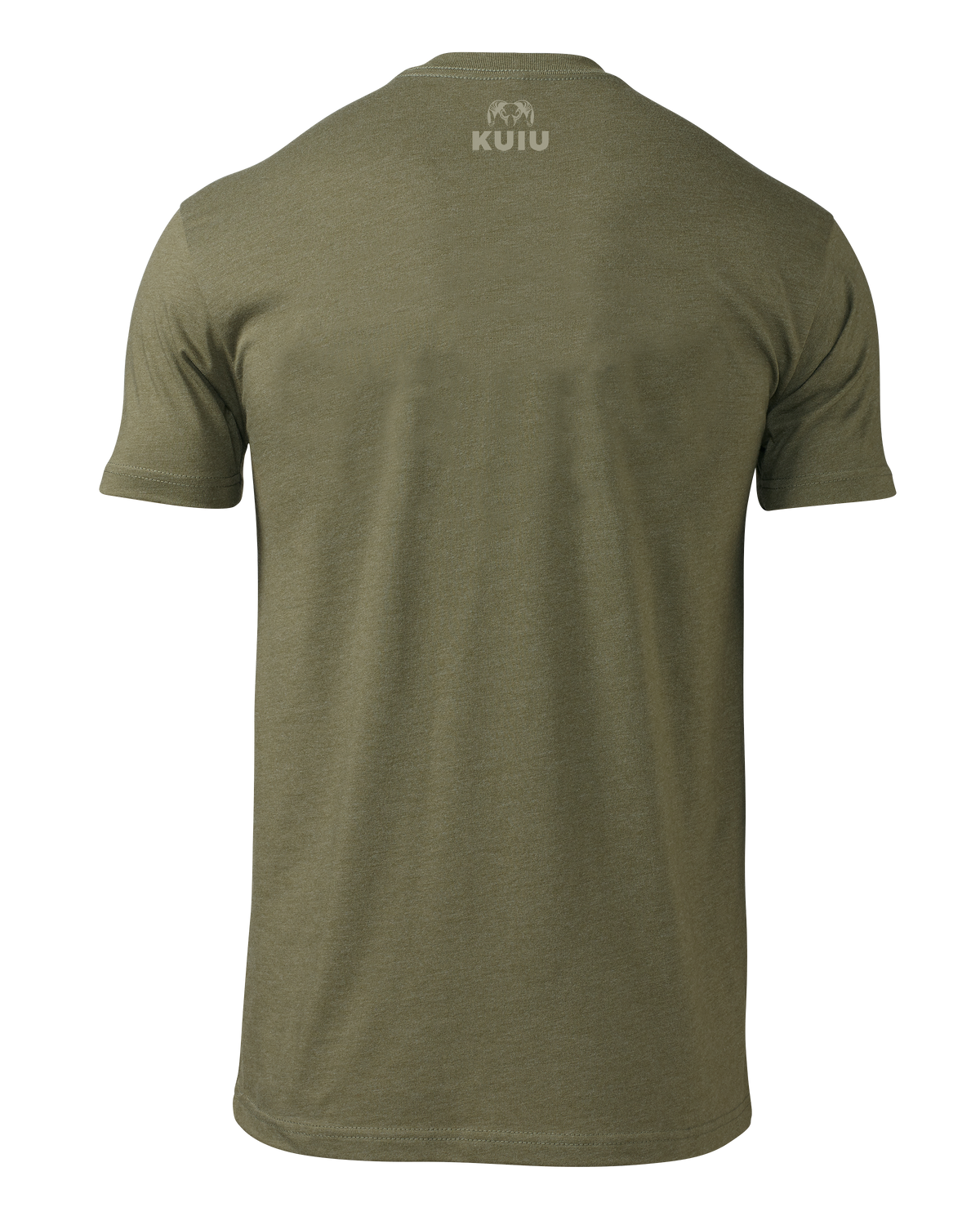 Back of KUIU Mountain T-Shirt in Military Green