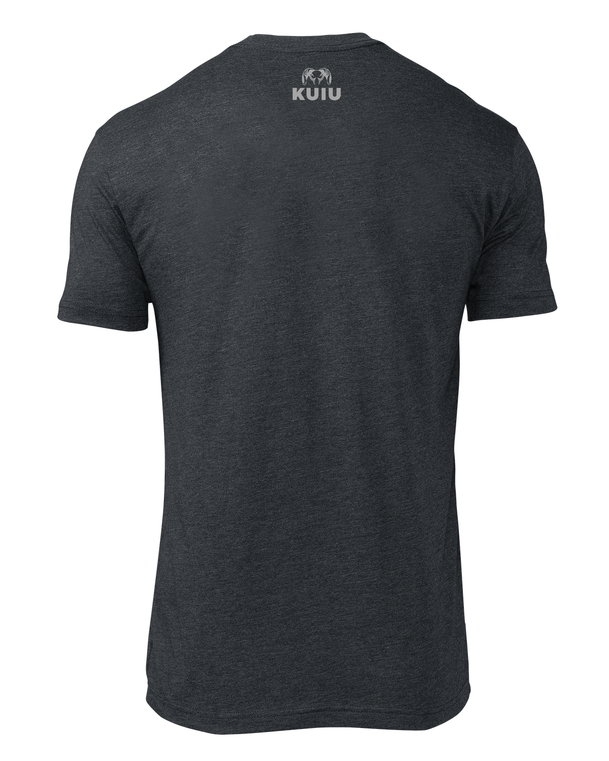 Back of KUIU Box Logo T-Shirt in Charcoal Grey