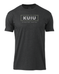 Front of KUIU Box Logo T-Shirt in Charcoal Grey
