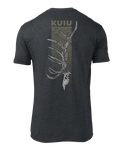 Back of KUIU Elk Skull T-Shirt in Charcoal Grey