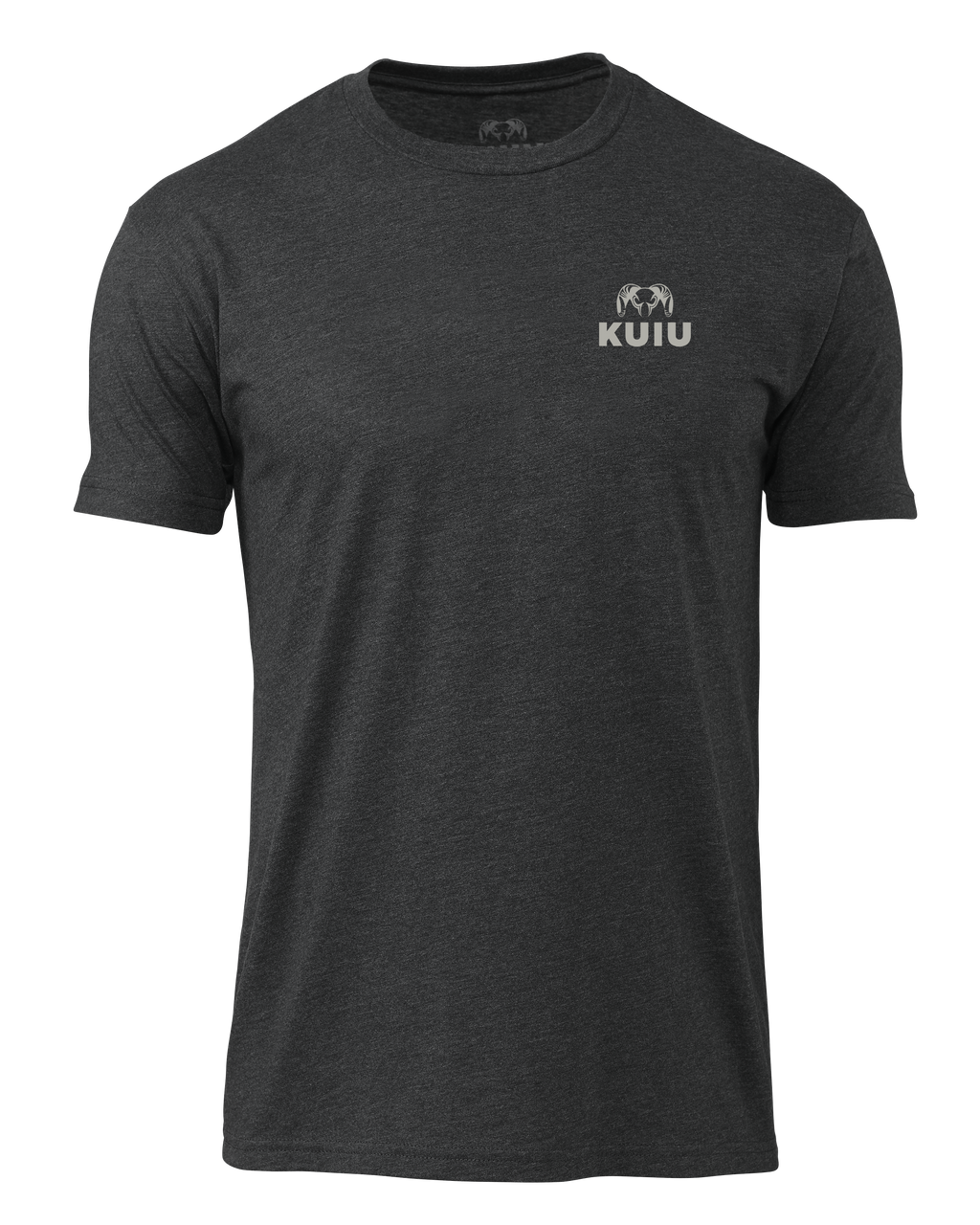 Front of KUIU Elk Skull T-Shirt in Charcoal Grey