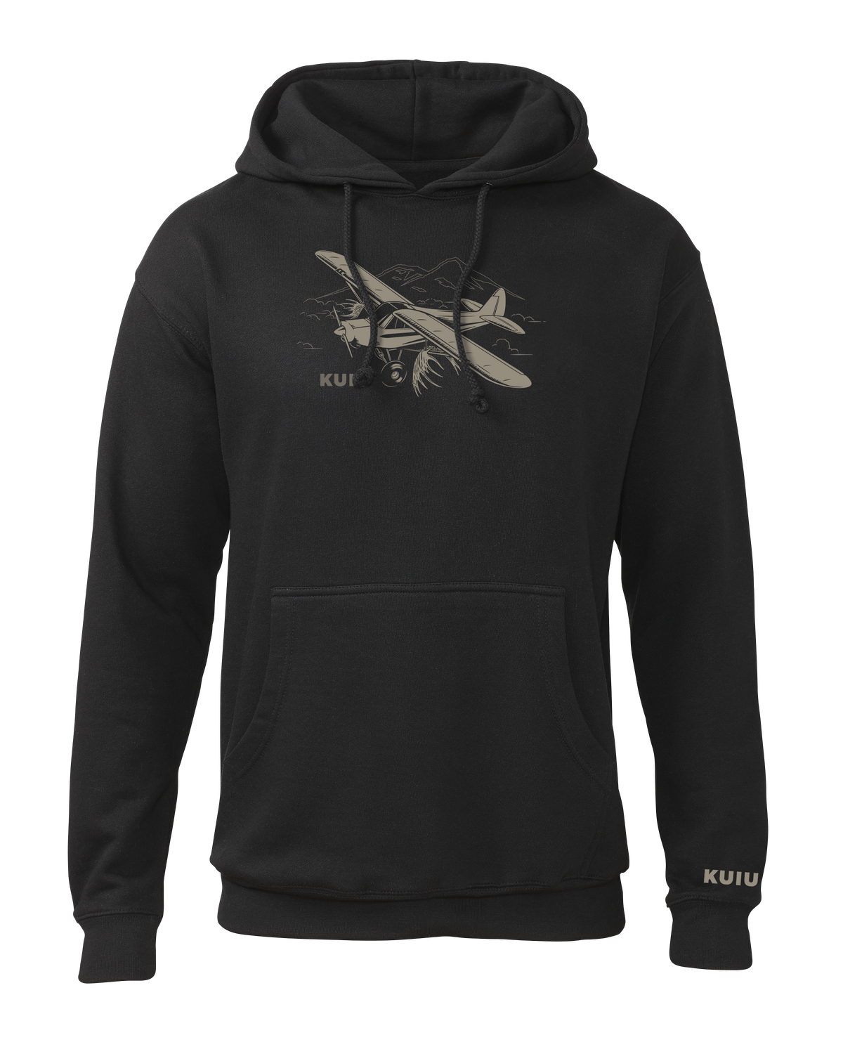 Front of KUIU Flight Hoodie in Black