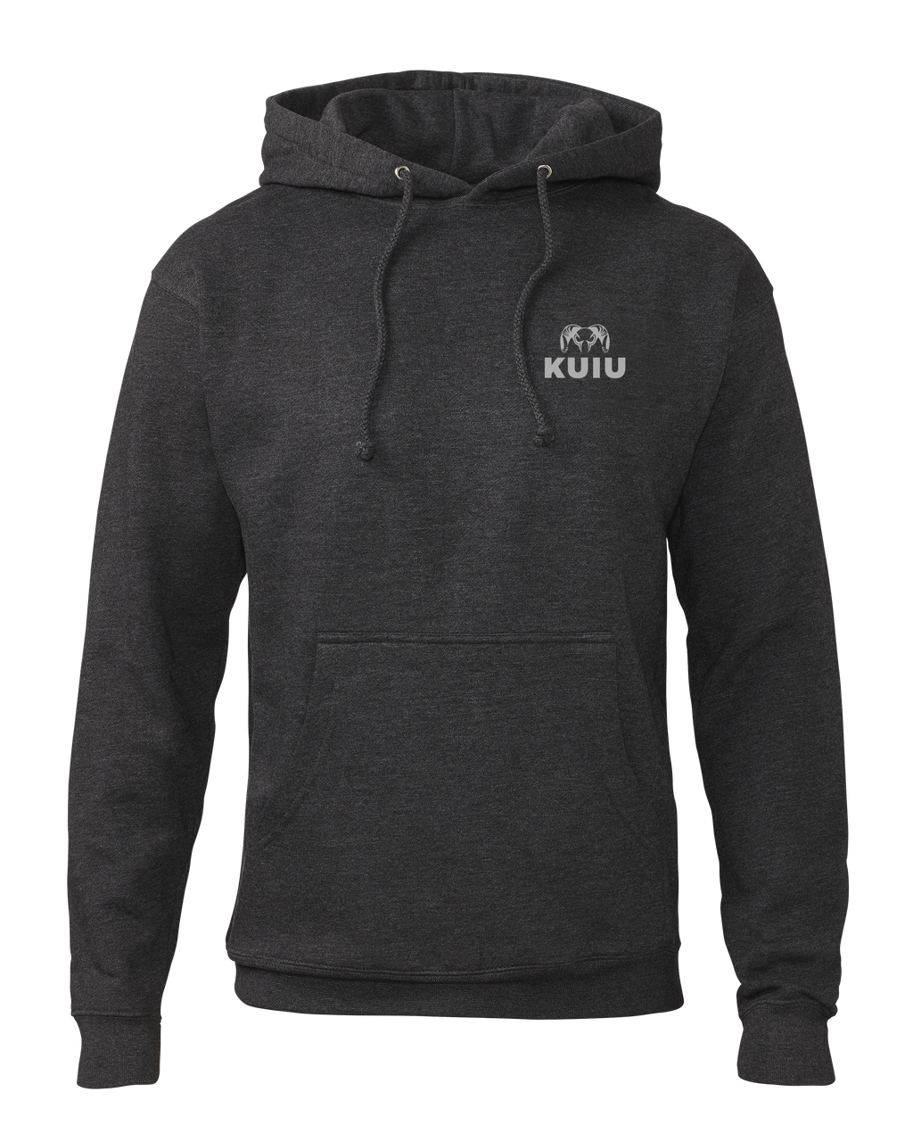 Front of Elk Skull Hoodie in Charcoal Grey