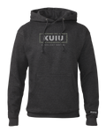 Front of KUIU Box Logo Hoodie in Charcoal Grey