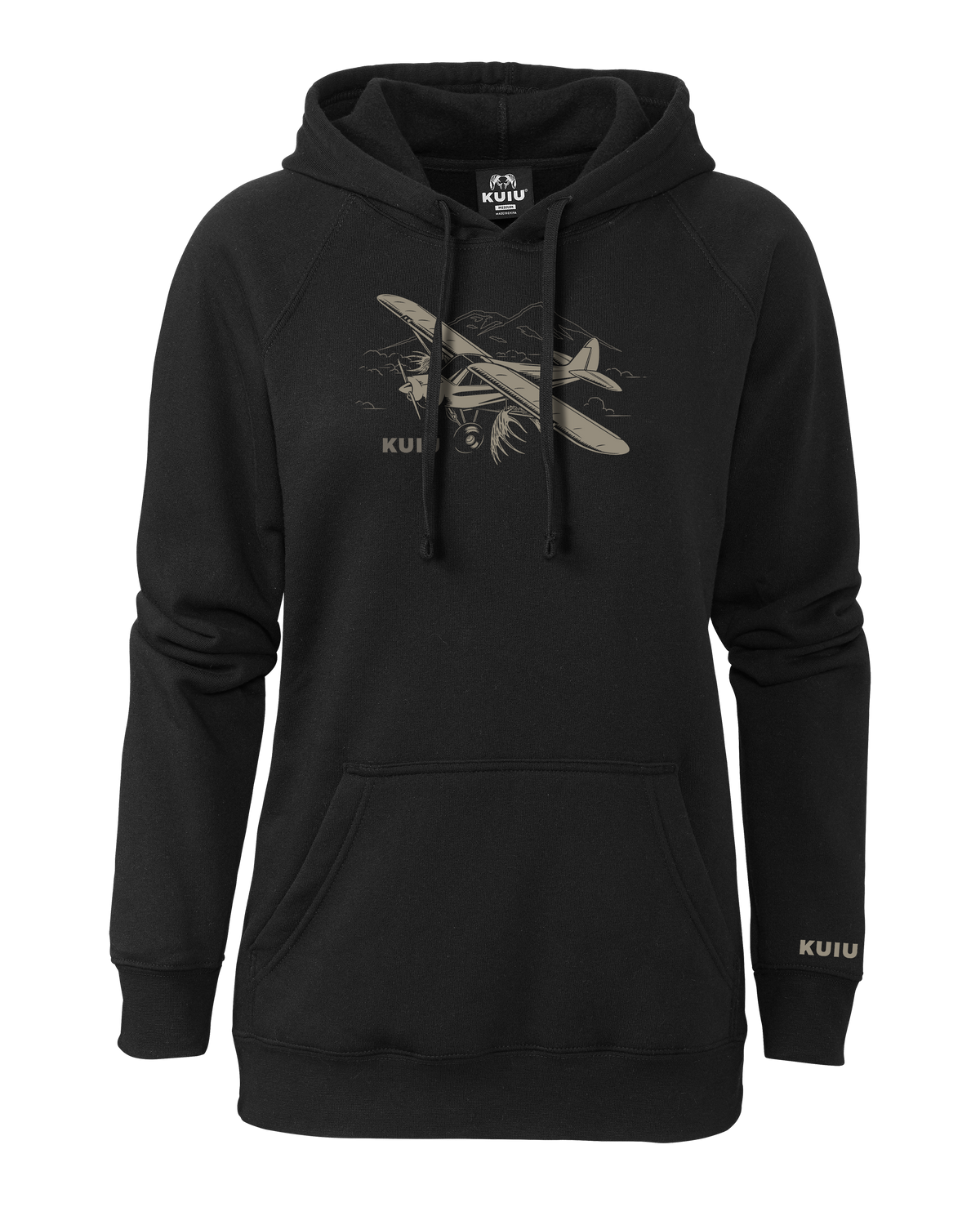 Front of Women's Flight Hoodie in Black
