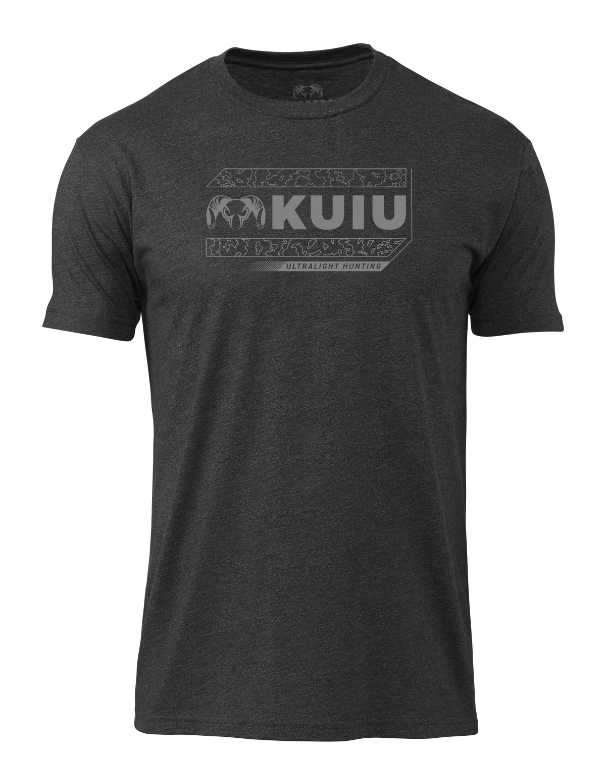 KUIU Camo Outline Logo T-Shirt | Charcoal