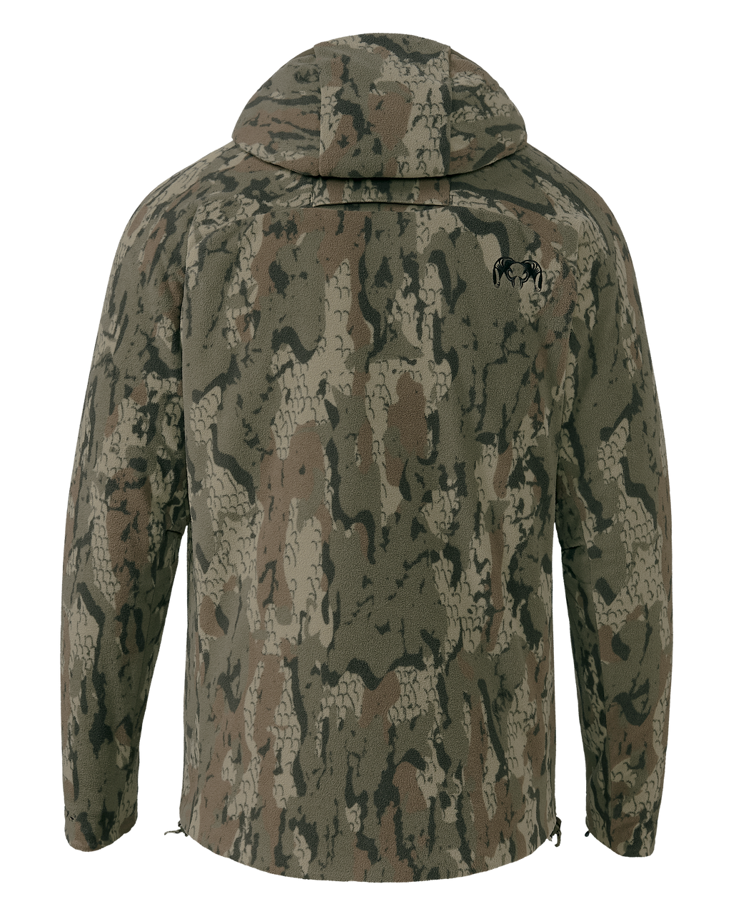 Back of Proximity Hooded Insulated Jacket in Veros Camouflage.