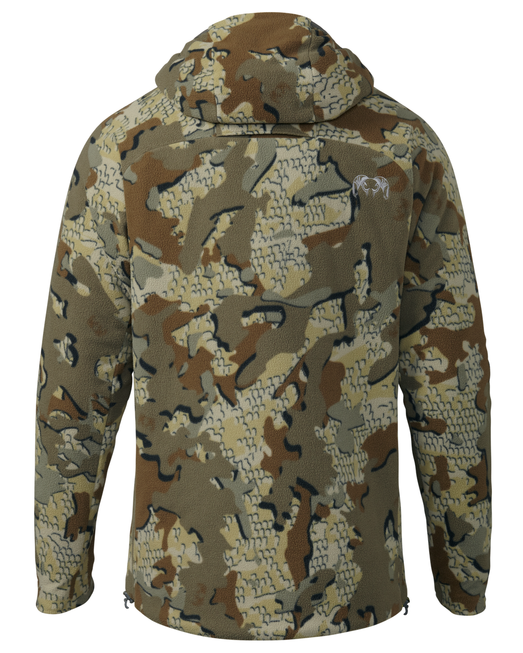 Back of KUIU Proximity Hooded Insulated Jacket in Valo Camouflage