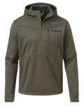 Front of Drawpoint Hoodie in Ash Brown