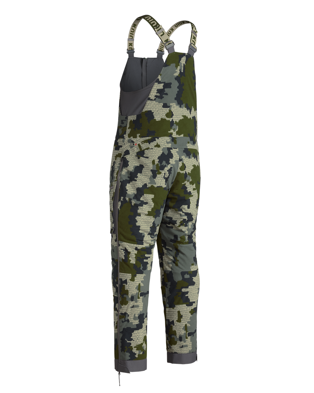 Back of KUIU Proximity Insulated Bib in Verde Camouflage