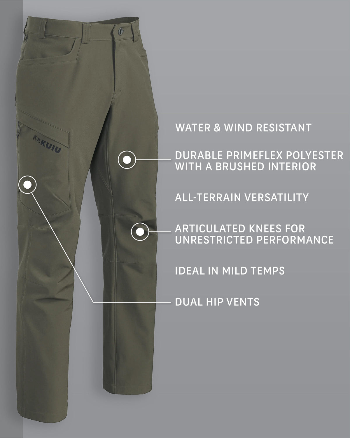 Attack Pant in Ash Detail Callout