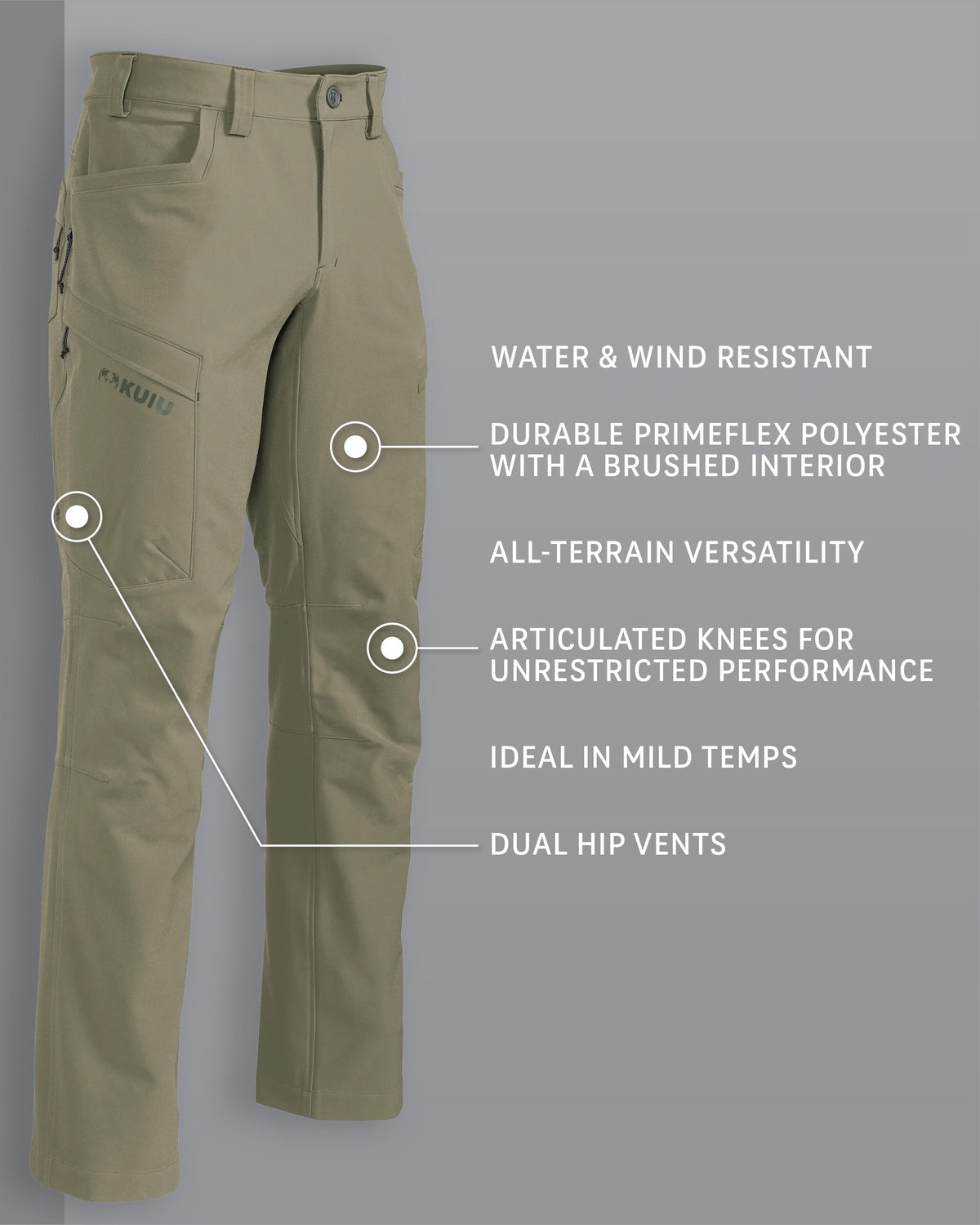 Attack Pant in Khaki Detail Callout