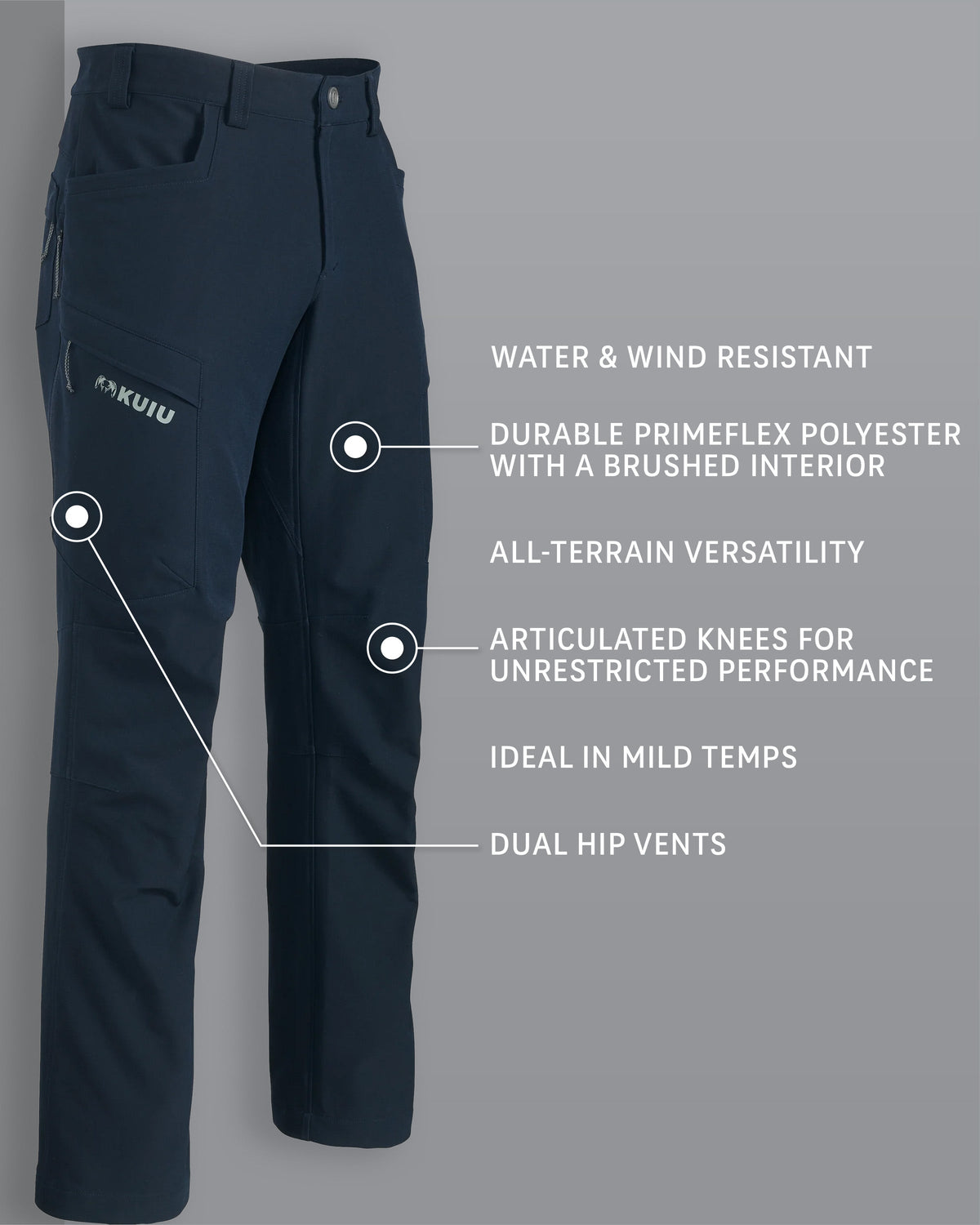 Attack Pant Navy Detail Callout