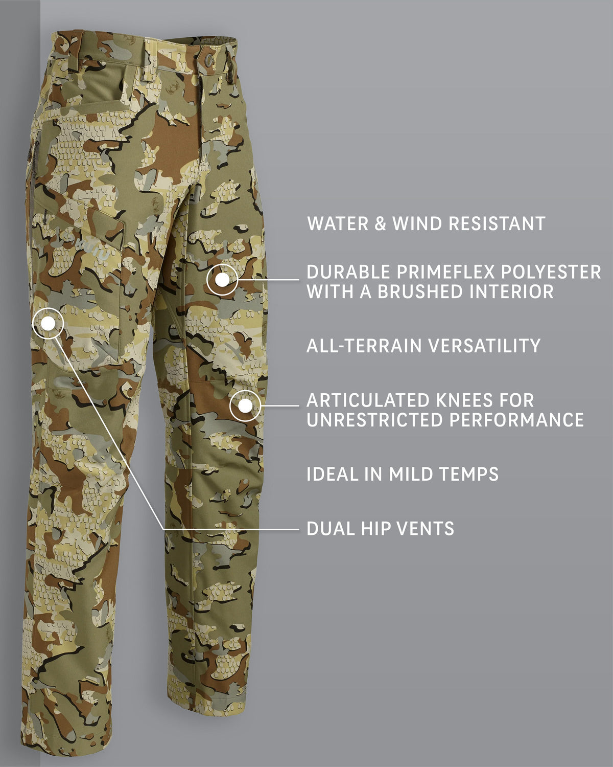 Attack Pant in Valo Camouflage Detail Callout