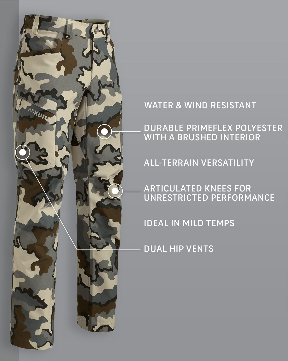 Attack Pant in Vias Camouflage Detail Callout