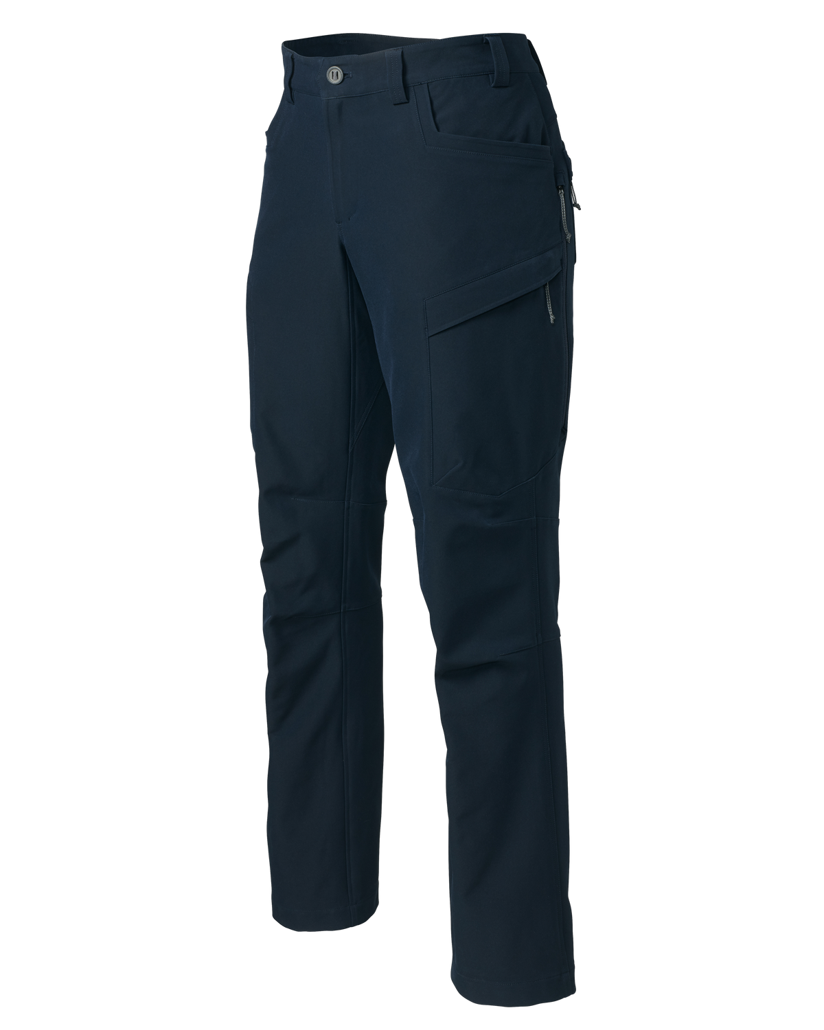 Front, Angled View of Attack Pants in Navy Blue Color